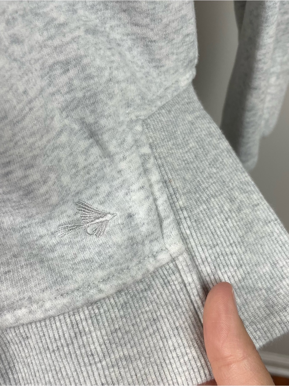 Orvis Solid Gray White Sweatshirt Top Women Medium - Picture 3 of 5
